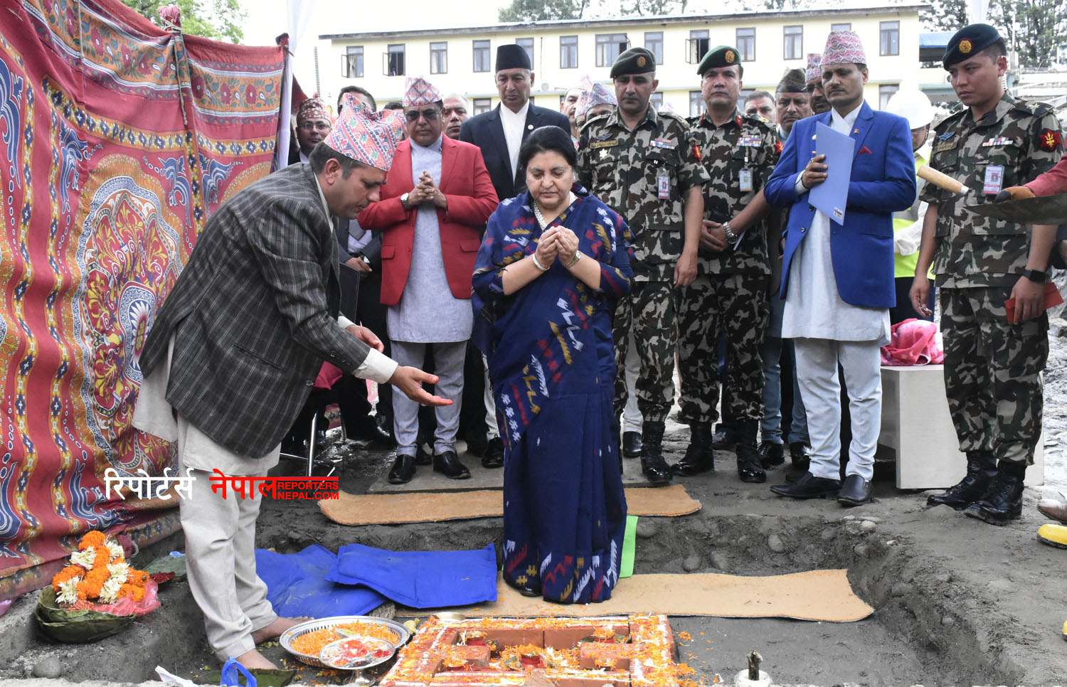 President Bhandari at nepal rastra bank